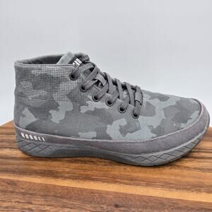 Nobull Shoes Mens 7 Gray Camo Canvas High Top Trainers Athletic Sneakers
